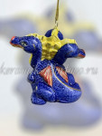 Елочная игрушка "Змей Горыныч" (цветная с золотом), 0,05 л, ШФ-053С