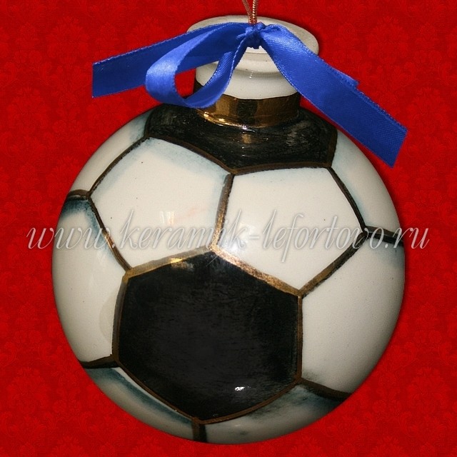 Елочная игрушка "Мяч" (цветная с золотом), 0,05 л, ШФ-053С