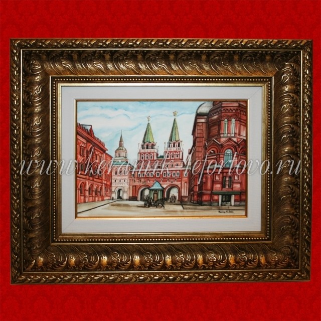 Картина на фарфоре "Красная площадь"
