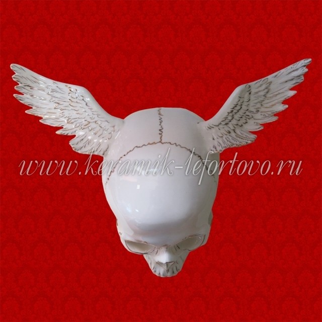 "Череп ангела" (белый с золотом) 0,5 л, ШФ-469С / ШФ-406С
