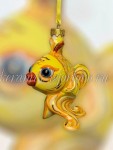 Елочная игрушка "Золотая рыбка" (цветная с золотом), 0,05 л, ШФ-053С