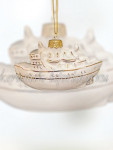 Елочная игрушка "Кораблик" (цветная/глазурь с золотом) 0,05 л, ШФ-053С