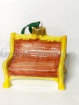 Елочная игрушка "Скамейка" (цветная с золотом), 0,05 л, ШФ-053С