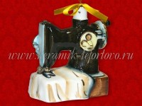 Елочная игрушка "Швейная машинка" (цветная с золотом), 0,05 л, ШФ-053С