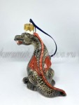 Елочная игрушка "Дракон" (цветная с золотом), 0,05 л, ШФ-053С