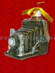 Елочная игрушка "Фотоаппарат" (цветная с золотом), 0,05 л, ШФ-053С