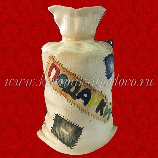 Штоф "Мешок" новогодний (цветной / цветной с золотом) 0,7 л, ШФ-363С / ШФ-364С Штоф "Мешок" новогодний (цветной / цветной с золотом) 0,7 л, ШФ-363С / ШФ-364С