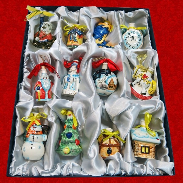 Подарочный набор «Морозко» из 12 шт. елочных игрушек Шф-257С