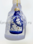 Елочная игрушка "Дед Мороз" (кобальт с золотом), 0,05 л ШФ-053С