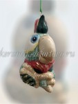 Елочная игрушка "Попугай" (цветная с золотом), 0,05 л ШФ-053С