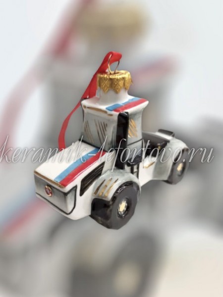Елочная игрушка "Трактор" (цветная с золотом), 0,05 л, ШФ-053С