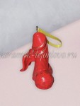 Елочная игрушка "Эротик с крыльями" (цветная с золотом), ШФ-053С