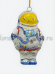 Елочная игрушка "Космонавт" (цветная с золотом), ШФ-053С