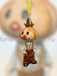 Елочная игрушка "Луковый мальчик" (цветная с золотом), ШФ-053С