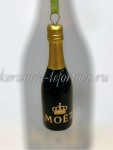 Елочная игрушка "Бутылка шампанского" (цветная с золотом), ШФ-053С