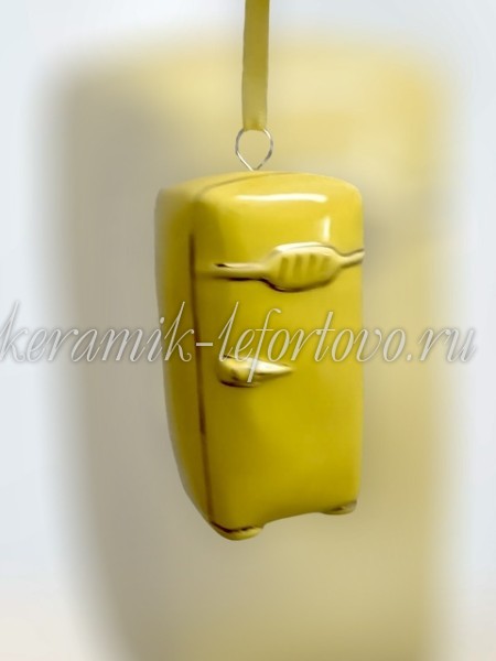 Елочная игрушка "Холодильник" (глазурь с золотом), ШФ-053С