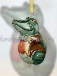Елочная игрушка "Крокодил из сказки Мойдодыр" (цветная с золотом), ШФ-053С