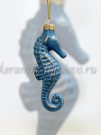 Елочная игрушка "Морской конек" (цветная/глазурь с золотом), ШФ-053С