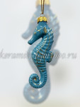Елочная игрушка "Морской конек" (цветная/глазурь с золотом), ШФ-053С