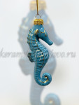 Елочная игрушка "Морской конек" (цветная/глазурь с золотом), ШФ-053С