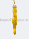 Елочная игрушка "Морской конек" (цветная/глазурь с золотом), ШФ-053С