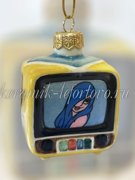 Елочная игрушка "Телевизор" (деколь), ШФ-053С