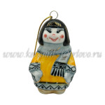 Елочная игрушка "Чукча" (цветная с золотом), ШФ-053С