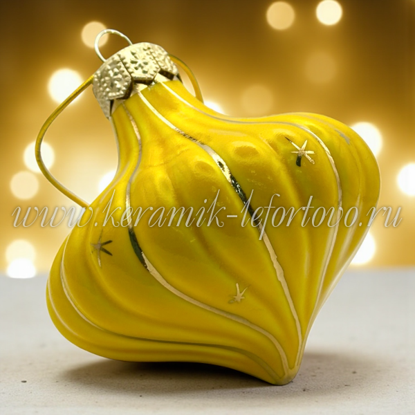 Елочная игрушка "Зефирка" (глазурьс золотом), ШФ-053С