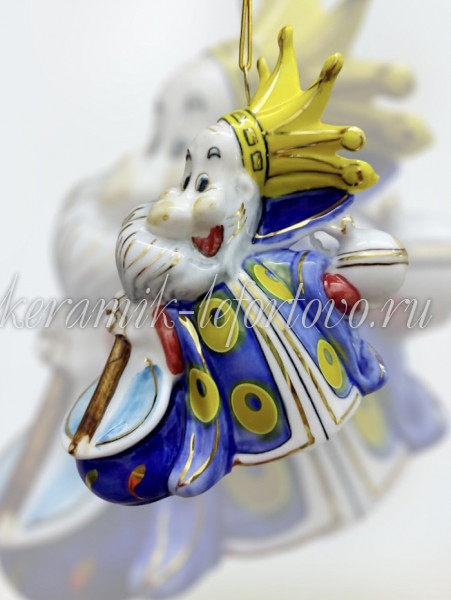 Елочная игрушка "Царь" (цветная с золотом), ШФ-053С