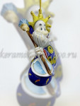 Елочная игрушка "Царь" (цветная с золотом), ШФ-053С