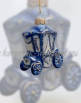 Елочная игрушка "Карета" (кобальт с золотом), ШФ-053С