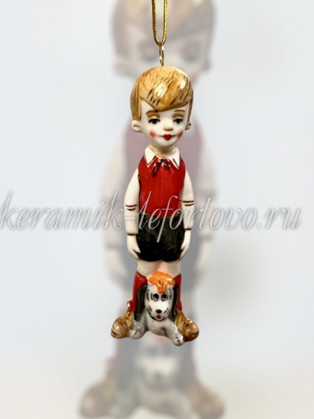 Елочная игрушка "Малыш из Карлсона" (цветная с золотом), ШФ-053С