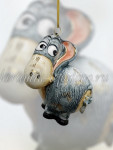 Елочная игрушка "Ослик Иа" (цветная с золотом), ШФ-053С