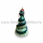 Елочная игрушка "Змейка с елкой" (цветная с золотом), ШФ-053С