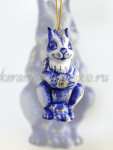 Елочная игрушка "Белка с орешками" (кобальт с золотом), ШФ-053С