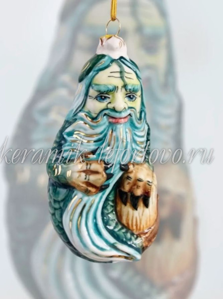 Елочная игрушка "Водяной" (цветная с золотом), ШФ-053С