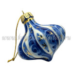 Елочная игрушка "Зефирка" (кобальт с золотом), ШФ-053С