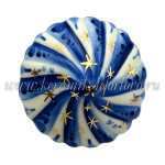 Елочная игрушка "Зефирка" (кобальт с золотом), ШФ-053С