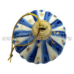 Елочная игрушка "Зефирка" (кобальт с золотом), ШФ-053С