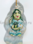 Елочная игрушка "Кикимора" (цветная с золотом), ШФ-053С