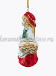 Елочная игрушка "Красная шапочка" (цветная с золотом), ШФ-053С