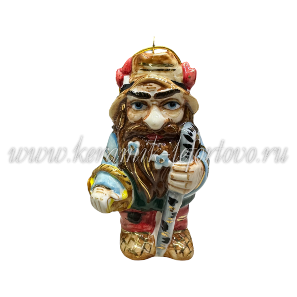Елочная игрушка "Леший" (цветная с золотом),  ШФ-053С