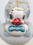 Елочная игрушка "Уточка" (цветная с золотом), ШФ-053С