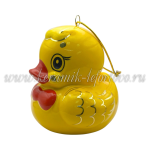 Елочная игрушка "Уточка" (цветная с золотом), ШФ-053С