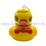 Елочная игрушка "Уточка" (цветная с золотом), ШФ-053С