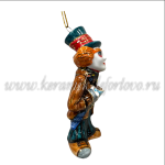 Елочная игрушка "Шляпник" VIP (цветная с золотом), ШФ-053С