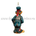 Елочная игрушка "Шляпник" VIP (цветная с золотом), ШФ-053С