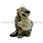 Елочная игрушка "Бобер из Простоквашино" (цветная с золотом), ШФ-053С