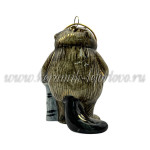 Елочная игрушка "Бобер из Простоквашино" (цветная с золотом), ШФ-053С