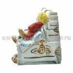 Елочная игрушка "Емеля на печи" (цветная с золотом), ШФ-053С